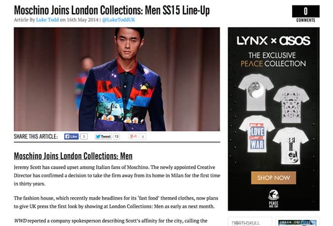 FashionBeans News Feed