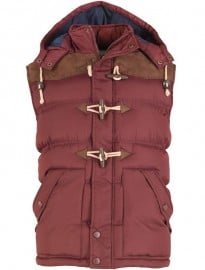 Fluid Mens Gilet Burgundy