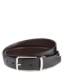M&s Collection Coated Leather Reversible Belt