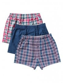 3 Pack Pure Cotton Easy To Iron Assorted Boxers