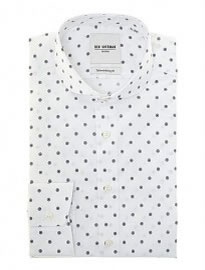 Ben Sherman Polka Dot Print Penny Collar Slim Fit Shirt