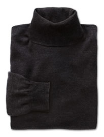 Charcoal Merino Roll Neck Jumper