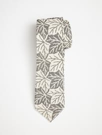 All Fall In X Marwood Lace Tie - Ecru/ Black Fragile Lace Over Cream Silk