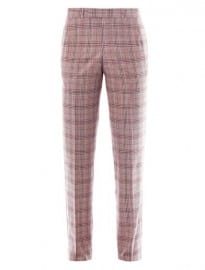 Rake Check-print Tailored Trousers 189120