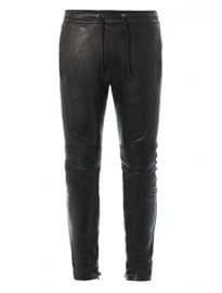 Balmain Skinny-leg Leather Track Pants 190630