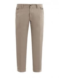 Dolce & Gabbana Cropped Cotton-linen Trousers 146218