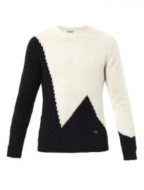 Kenzo Mountain Style Contrast Crew-neck Sweater 163774