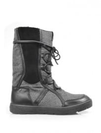 Moncler Brunico Flannel & Leather Boots 166616
