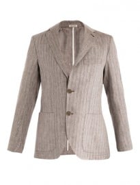 Mr. Rick Tailor Herringbone Single-breasted Linen Jacket 148380