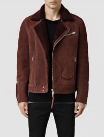 Allsaints Reeve Shearling Biker Jacket