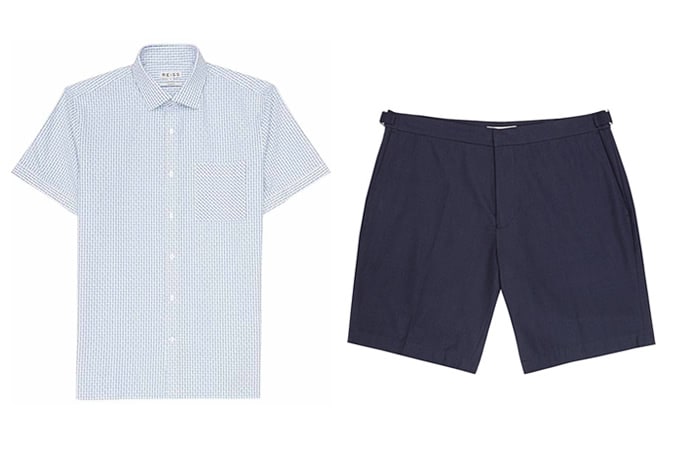 Reiss Stark Short-Sleeved Shirt and Brighton Tailored Shorts