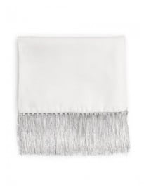 Rocola White Silk Evening Dress Scarf
