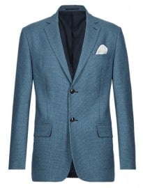 Wool Rich 2 Button Houndstooth Print Jacket