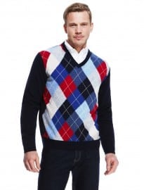 Lue Harbour Extrafine Pure Lambswool Argyle Jumper