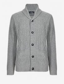 Blue Harbour Lambswool Blend Shawl Collar Cricket Cardigan