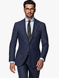 Suitsupply Hudson Blue Plain