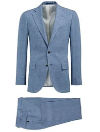 Suitsupply Lazio Light Blue Check