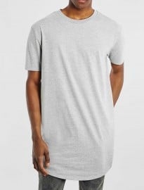 Topman Grey Marl Long Line T-shirt