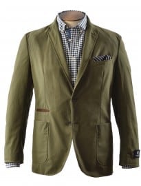 Olive Green Wax Coated Cotton Jacket