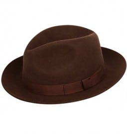 Brown Classic Newbury Wool Trilby Christys Hats