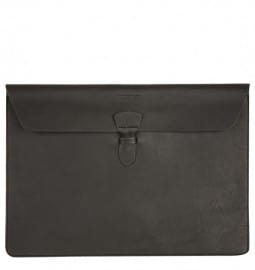 Sandqvist Black Ove Leather Laptop Case