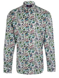 Liberty Print White Mabelle Print Cotton Shirt