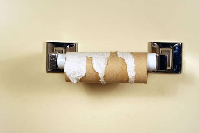 empty toilet roll