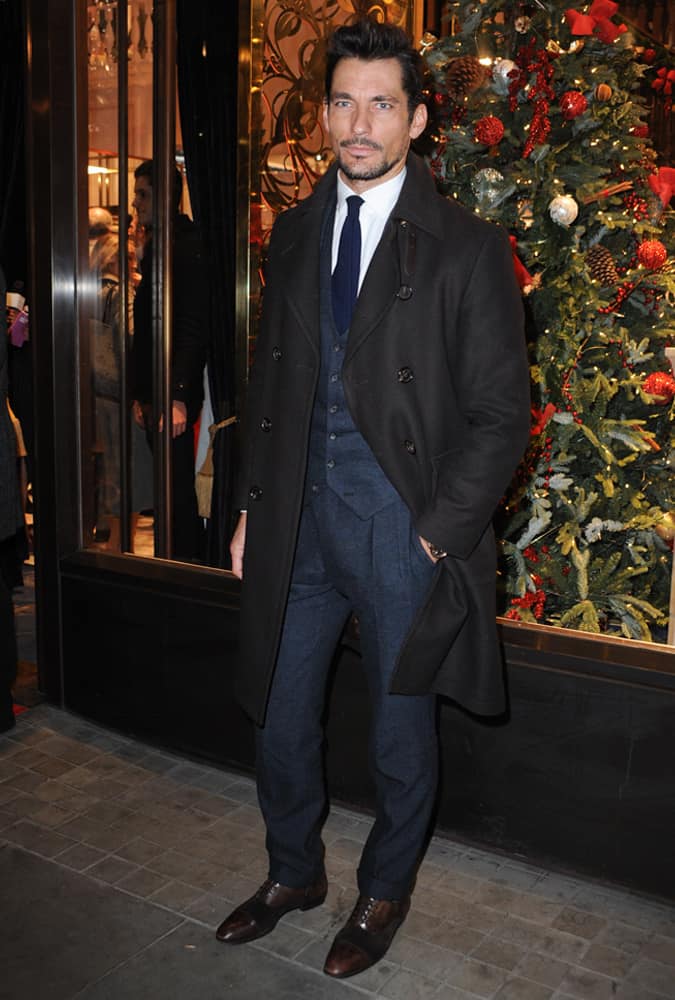 David Gandy Dressed In A Suit At Aspinal Of London Store Launch