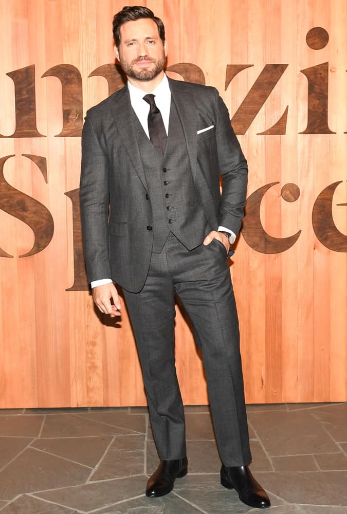 Edgar Ramirez wearing a three-piece suit