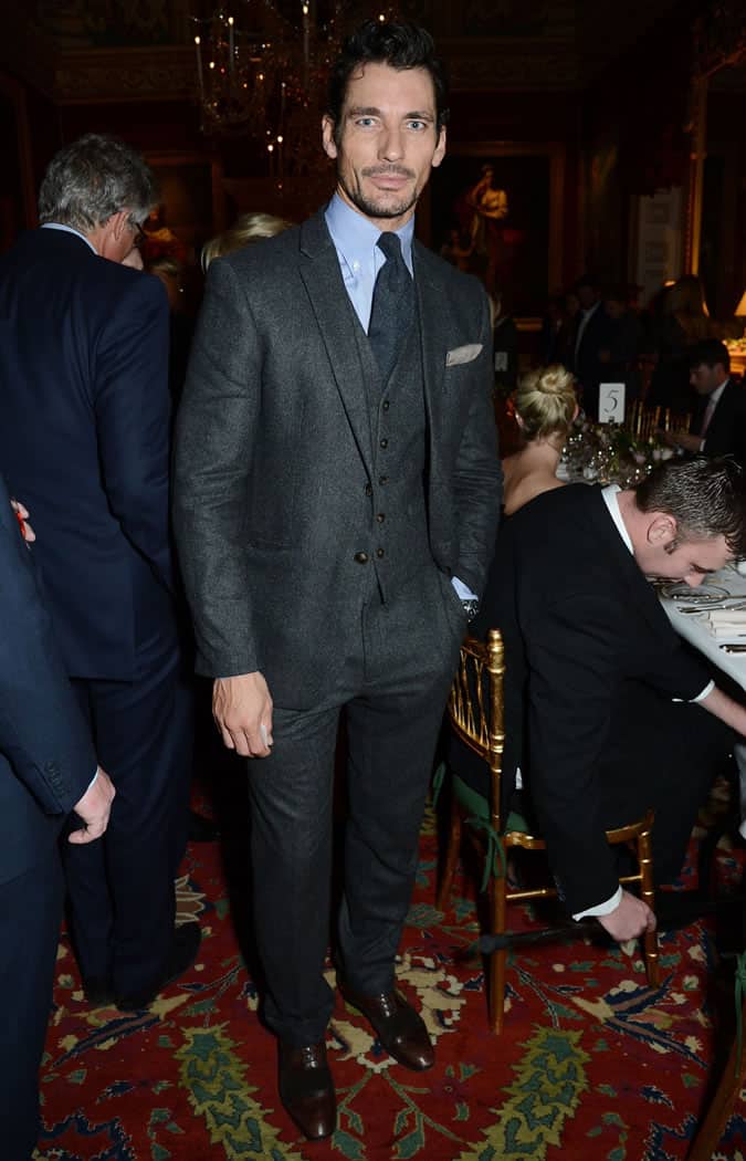 David Gandy wearing a three-piece suit