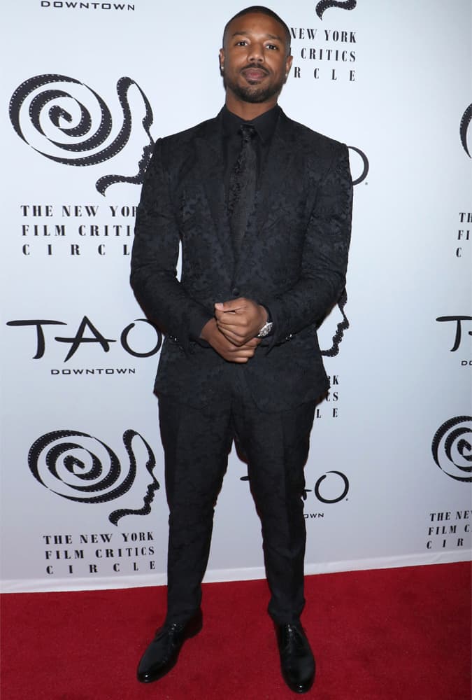 Michael B Jordan Dressed In All Black Tailoring