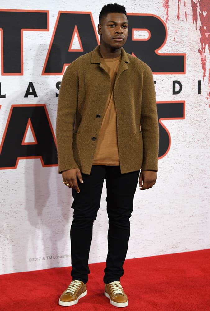 John Boyega At The Star Wars: The Last Jedi Photocall