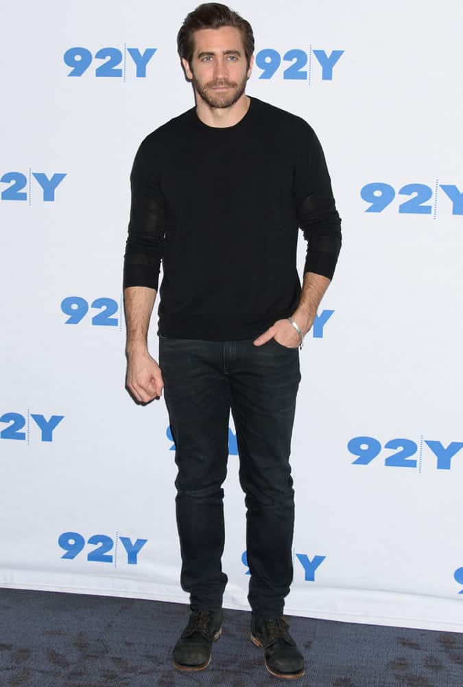 Jake Gyllenhaal Wearing An All-Black Outfit