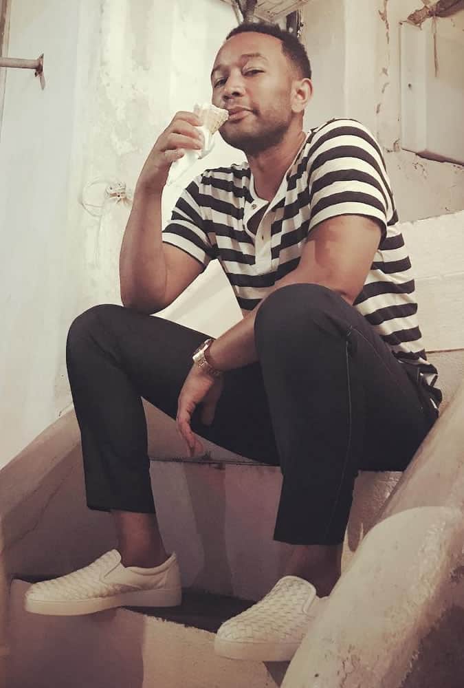 John Legend on holiday in Italy
