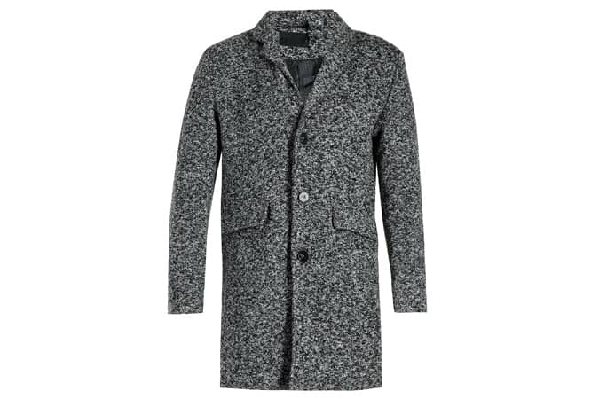 Boohoo Man Grey Single Breasted Textured Overcoat