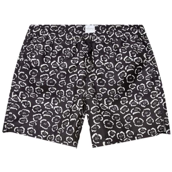 sunspel Printed Polyester Tailored Swim Shorts