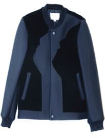 Neoprene/velvet Bomber Jacket