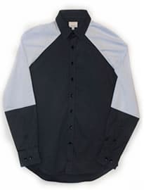 Raglan Sleeve Color-block Dress Shirt