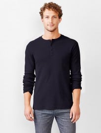 Gap Solid Mini Waffle Henley