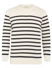 Crew Neck Breton Stripe Pull Over