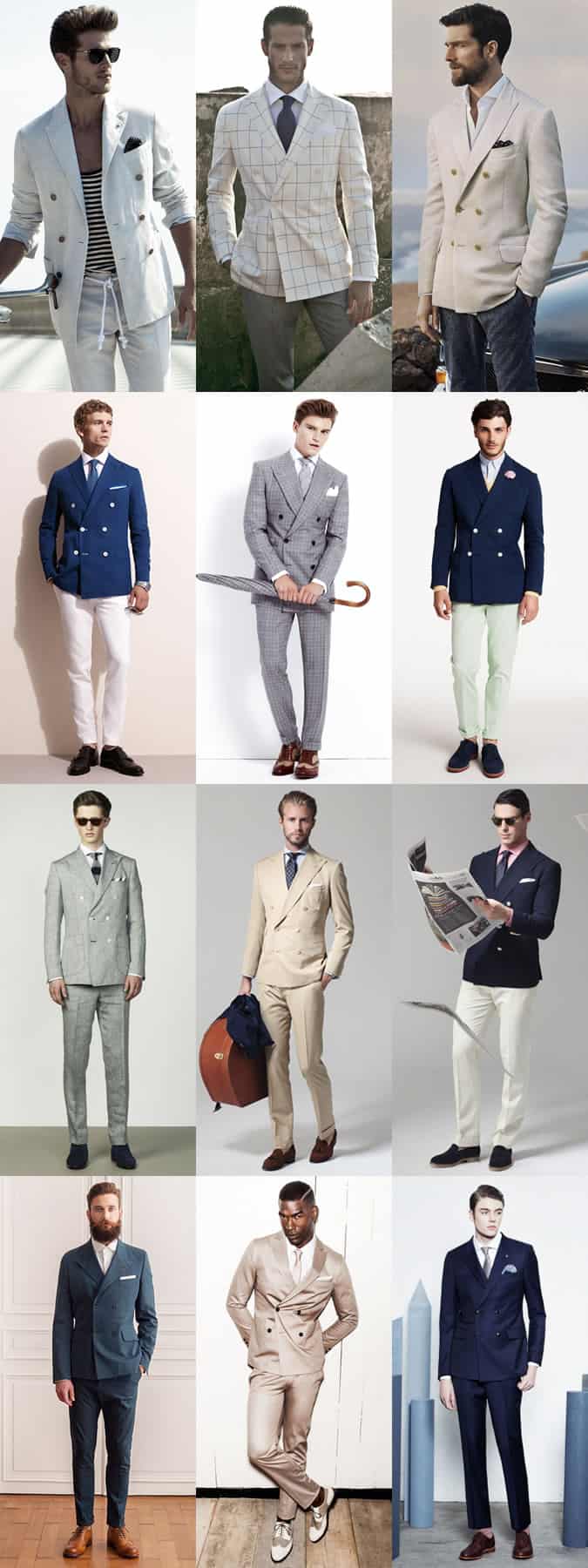 Men's Spring/Summer Double-Breasted Tailoring Lookbook