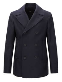 Water-repellent Slim-fit Short Coat In Cotton