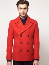 Asos Peacoat In Wool