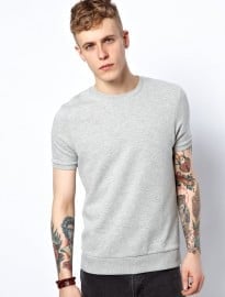 Asos Sweatshirt With Short Sleeves