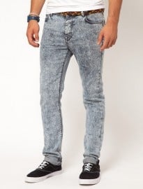 Asos Skinny Jean With Mid Acid Wash