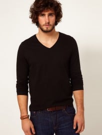Asos Long Sleeve T-shirt With V Neck