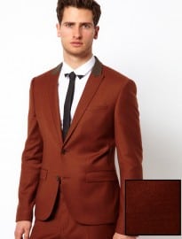 Asos Slim Fit Suit Jacket In Rust