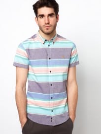 Farah Vintage Shirt With Horizontal Stripe