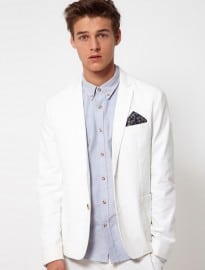 Asos Slim Fit Suit Jacket In Cotton