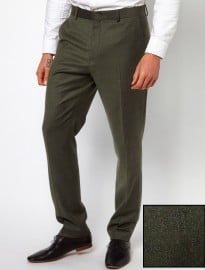 Asos Slim Fit Suit Trouser In Khaki